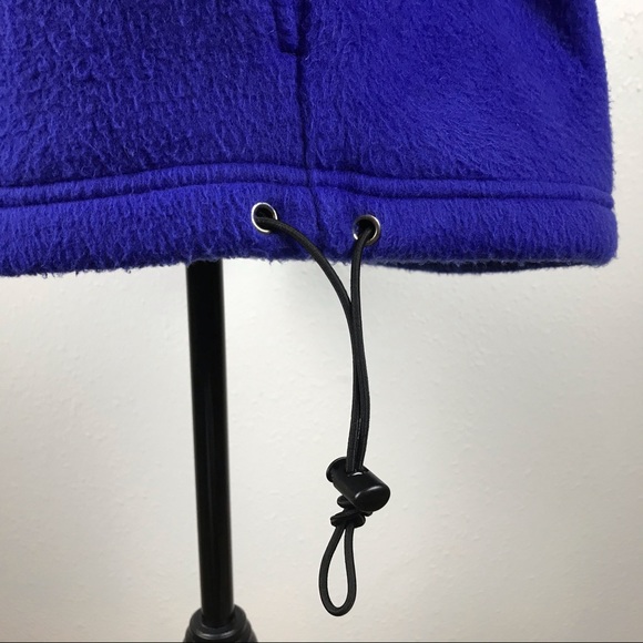 Reebok Classic Mens Vintage 90s 1/2 Zip Solid Blue Pullover Fleece Sweater Small - Picture 4 of 5